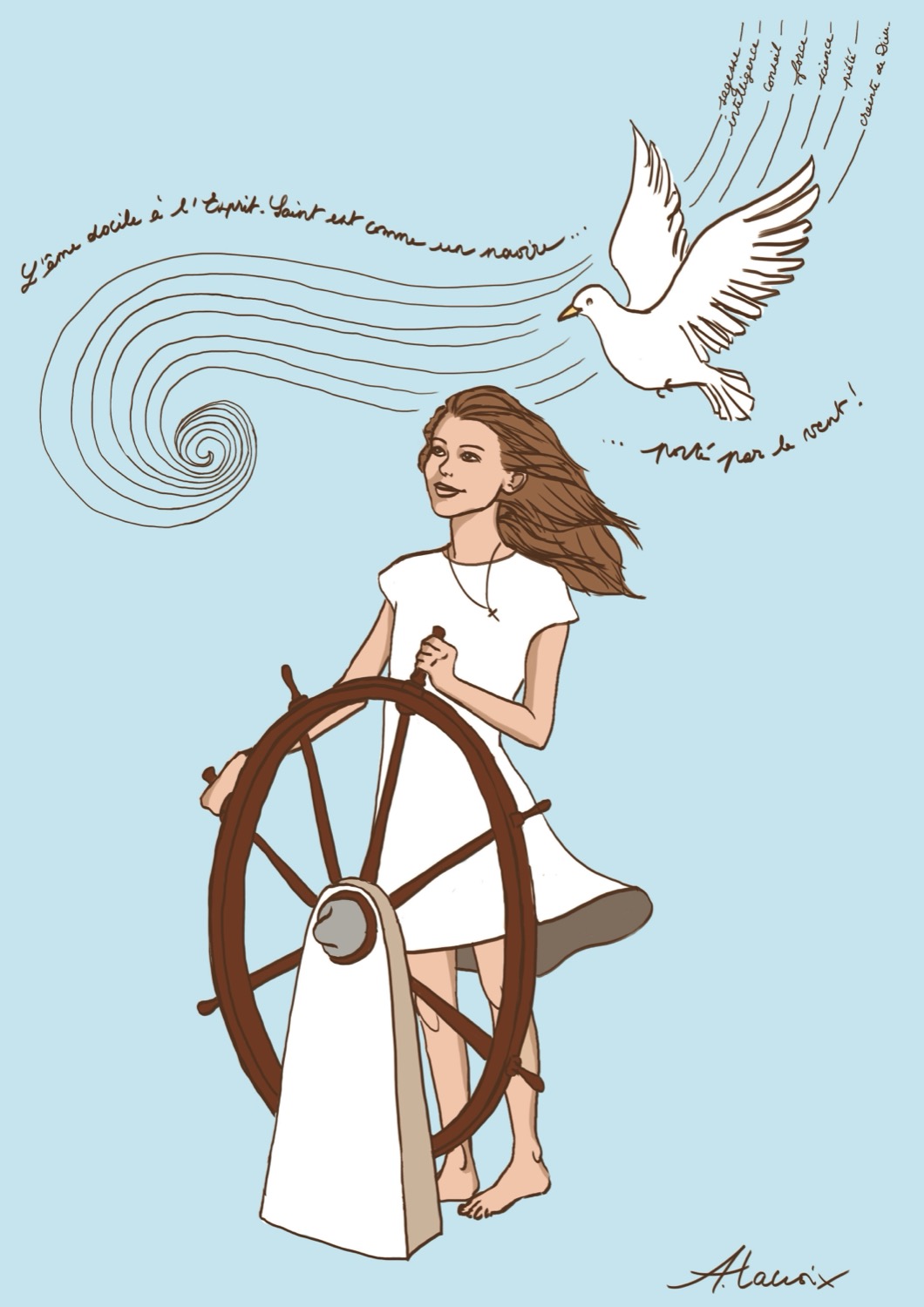 Faire-part de confirmation illustré